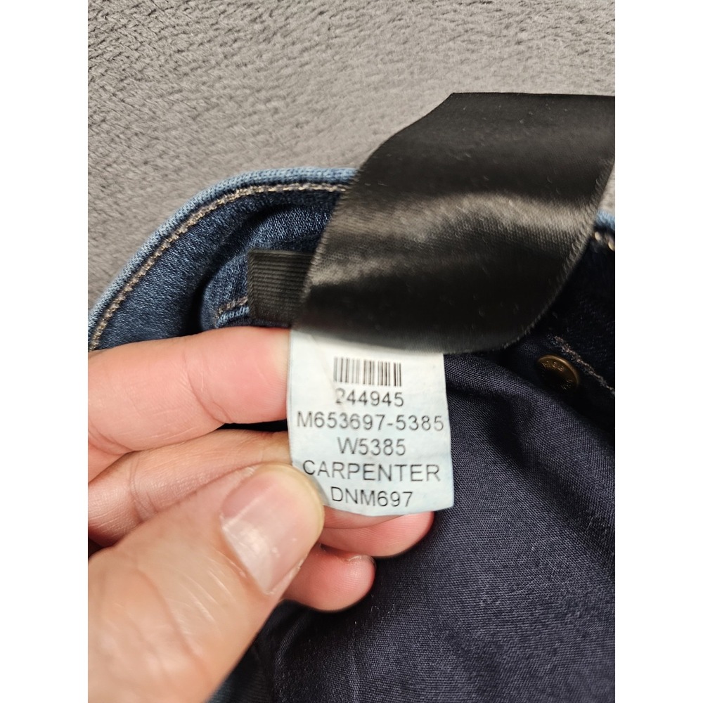 Paige Lennox Carpenter Slim Straight Stretch Jeans Mens 33 Dark Blue - Picture 4 of 10